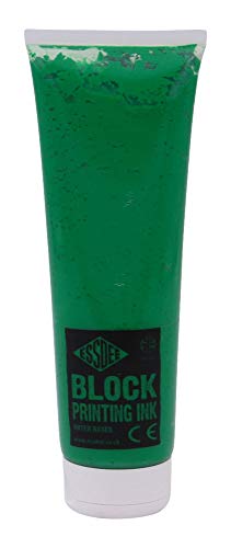 Linolfarbe für Linoldruck | GRÜN | extra feine Pigmente | Künster Qualtität | DIY Linol Druck 250 ml von Nein