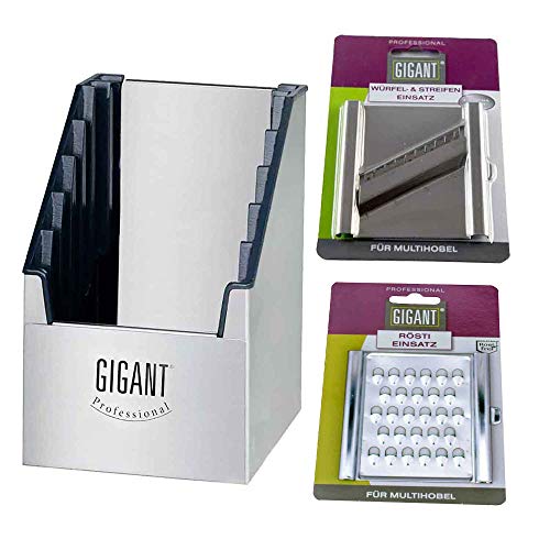 Nein Multi-Box für 4-Fach Hobel Gigant mit 2 Einsätzen Rösti Einsatz und Würfel- und Streifenschnitt von Nein