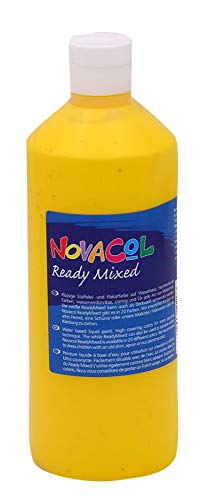 Nein Ready Mixed 500 ml | GELB | Plakatfarbe | Wasserlöslich | Hochdeckend | Ungiftig | ohne Schadstoffe | Bastelfarbe für Kinder [unbedenklich] von Nein