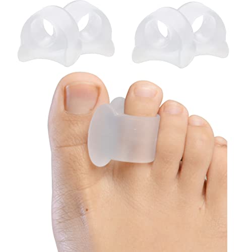 Zehenspreizer für alle Groß Zehen Gel Zehenstrecker Hallux Valgus Korrektur Silikon Zehenkappen 4er Pack von Nein