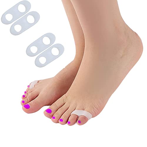 jinlanshop 4 zehenschutz Silikon Zehenspreizer kleiner Zeh bei Hallux Valgus Hammerzeh Fußschmerzen Hammerzeh Reibung Schmerzlinderung von Nein