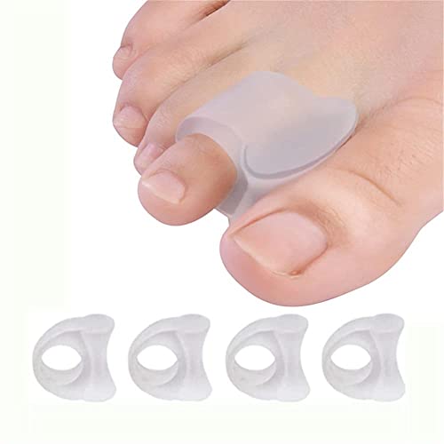 jinlanshop Groß Zehenstrecker Zehenkappen 4 Gel Zehenspreizer für Hallux Valgus Korrektur, für Uberlappende Zehen, Hammerzehen, Schmerzlinderung von Nein