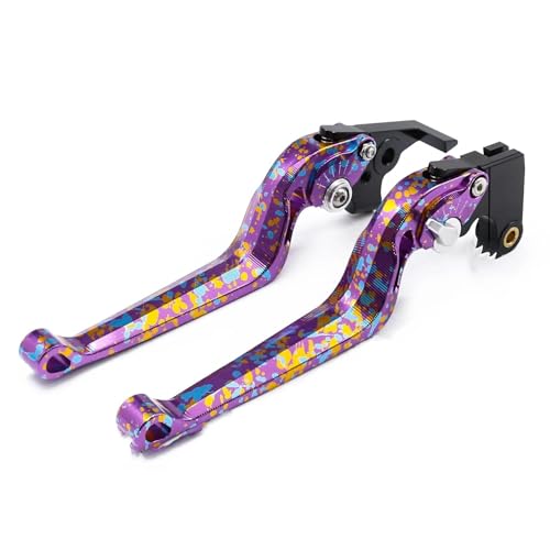 Bremsgriffhebel Kupplungsbremshebel Für Suzuki GSXR GSX-R 125 150 600 750 1000 1100 1300 GSXR600 GSXR750 GSX-R1000 CNC Lila Einstellbare Bremskupplung Kupplungshebel(GSXR1000 2001-2021) von Neini