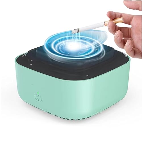 Neiaoas 2 in 1 Multifunktionaler Aschenbecher Luftreiniger mit Filter, Tragbarer Negativ-Ionen Lufterfrischer für Geschäft, Auto, Zuhause, Büro (Grün) von Neioaas