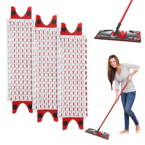 Neiveino 3 Stück Bodenwischer Wischmopp Ersatzbezug Mikrofaser Set für Vileda Ultramax/UltraMax Plus 2 in 1 Wischbezug, Ultramat Mop Ersatz, Alle Flecken Entfernen Boden von Neiveino