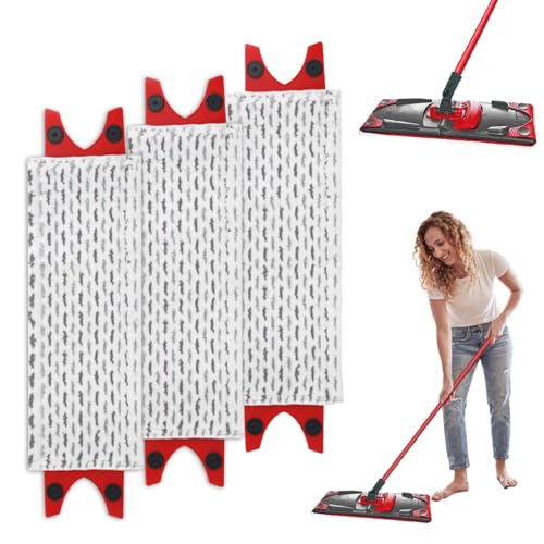 3 Stück Bodenwischer Wischmopp Ersatzbezug für Vileda Set, für Vileda Ultramax/UltraMax Plus Mikrofaser 2 in 1 Wischbezug, für Vileda Ultramat Mop Ersatzteile, für Flecken Boden von Neiveino