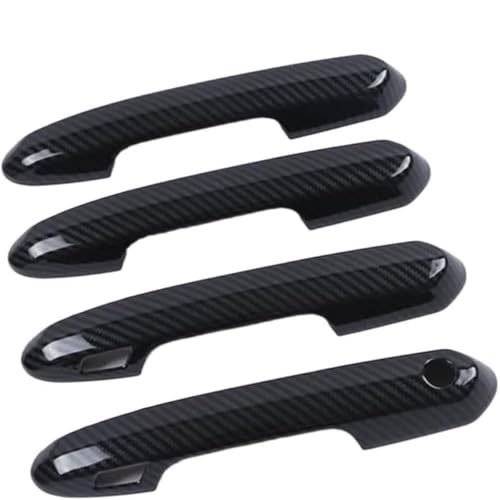 Neixlyi Auto Links Außentür Griff 4 stücke Dekorative Shell Protector Abdeckung Trim für rav4 2019-2022(Carbon Fiber Pattern) von Neixlyi