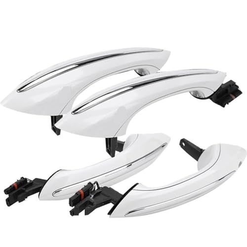 Neixlyi Autogriff Auto Außentür Griff für BMW 5 6 7 Serie F07 F10 F11 F06 F12 F13 F01 F02 51217231931 4X Weiß äußere Außerhalb von Neixlyi