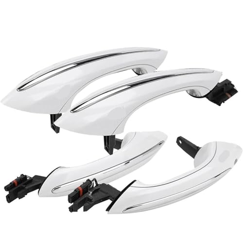 Neixlyi Autogriff Auto Außentür Griff für BMW 5 6 7 Serie F07 F10 F11 F06 F12 F13 F01 F02 51217231931 4X Weiß äußere Außerhalb von Neixlyi
