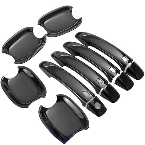 Neixlyi Autogriff Auto-Außentürgriff links A4 B8 2009–2016, glänzend schwarz für Chrom-Autotürgriff(Black Handle-bowl) von Neixlyi