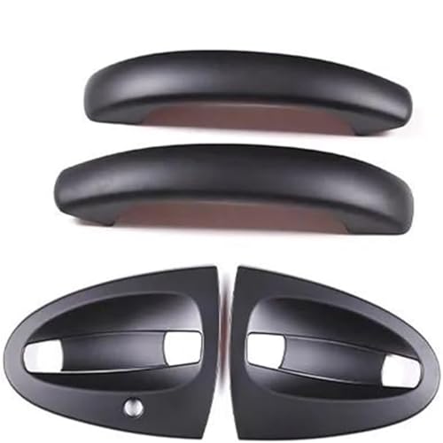 Neixlyi Autogriff Linker Außentürgriff für Smart 451 Two 2009–2015, ABS-Kohlefaser, Außentürgriffabdeckung(4pcs Matte Black) von Neixlyi