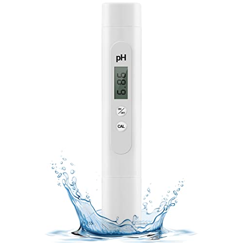 Nekano PH Messgerät Pool pH Wert Messgerät,Digital Pooltester pH Meter 0,00-14,00 pH Messbereich mit Hoher Genauigkeit(±0,1 pH),Wassertester für Trinkwasser Schwimmbad Labor Pools von Nekano