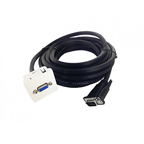 Neklan 2050579 10 m VGA (D-Sub) VGA (D-Sub) schwarz, weiß Kabel VGA – Kabel VGA (10 m, VGA (D-Sub), VGA (D-Sub), Female Connector, Male Connector, schwarz, weiß) von Neklan