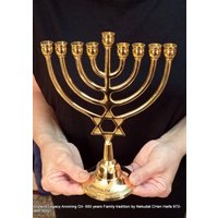 Jerusalem Messing Kupfer Hanukkia Menora Kerzenhalter von NekudatChen
