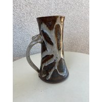 Vintage Boho Keramik Becher 16 Unzen Brauntöne, Größe 18 cm X 3-4 Mit Henkel von NelandAda