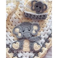 Gehäkelte Babydecke - Baby Decke Handgemachte Elefant von NellasCottage