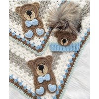 Gehäkelte Babydecke - Handgemachte Baby Bärendecke Babybär von NellasCottage