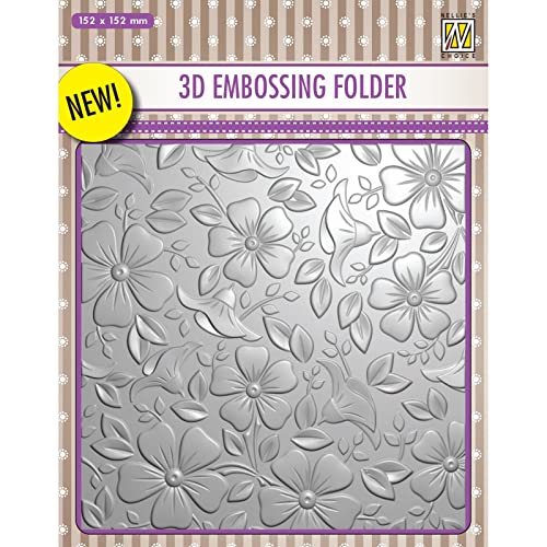 Nellie's Choice 3D Embossing Folders Backgrounds Flowers-3" - 152x152mm von Nellie's Choice