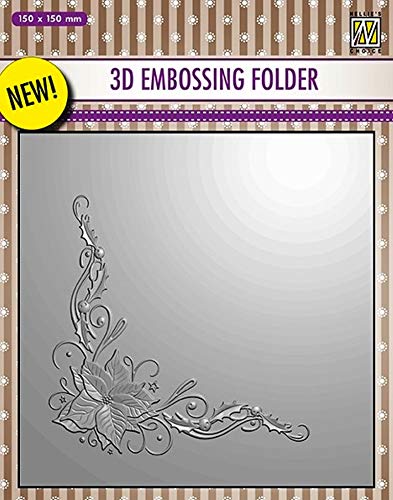 Nellie's Choice Embossingschablone - 3D Embossing Folders Poinsetta Corner 150x150mm Nellie's Choice Embossingschablone - 3D Embossing Folders Poinsetta Corner 150x150mm von Nellie's Choice
