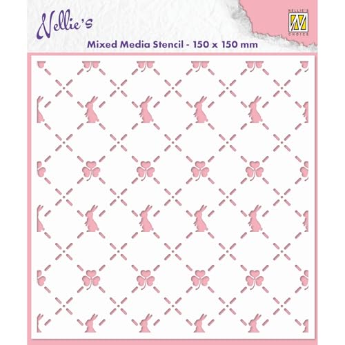 Nellie's Choice Mixed Media Stencils Bunny's and Clovers von Nellie's Choice