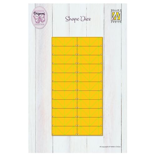 Nellie's Choice SD321 Nellie's Choice-Stanzschablone-3D Origami-Muster Cutting Die-Schablone zum Falten-20,6 Kartengestaltung-Bastel Scrapbooking und DIY-Scrapbook Zubehör, Gelb, 20,6 x 10,7 cm von Nellie's Choice