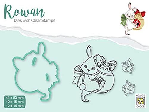 Stanzschablone mit passendem Stempel - Christmas rabbit Stanzschablone mit passendem Stempel - Christmas rabbit von Nellie's Choice