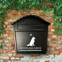 Hund Border Collie Briefkasten Aufkleber | Personalisierte Post Box Transfer von NellyandCoDesigns