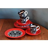 Bezauberndes Vintage Kaffeeset, Dekor "Mon Amour", Schramberg/ Smf, 60Er Jahre, Boho, Made in Germany Bezauberndes Vintage Kaffeeset, Dekor "Mon Amour", Schramberg/ Smf, 60Er Jahre, Boho, Made in Germany von NellysVintageFeeling