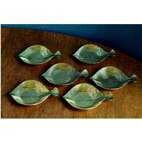 Set Von 6 Midcentury Anbieteschalen/Konfektschalen, Fischform, Grasoli, Messing, Made in Germany Set Von 6 Midcentury Anbieteschalen/Konfektschalen, Fischform, Grasoli, Messing, Made in Germany von NellysVintageFeeling