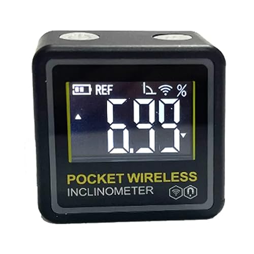 Nelsonerty Digitales Winkelmessgerät Magnetischer Winkelmesser Neigungsmesser Wasserwaage Winkelsucher Winkelquadrat Wasserwagen mit Hintergrundbeleuchtung und Bluetooth Einfache Handhabung von Nelsonerty
