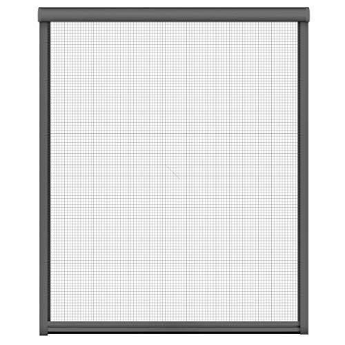 Nematek - Alu Insektenschutz-Rollo für Fenster - Mückenschutz Fliegengitter Rollo mit Aluminium Rahmen (anthrazit, 100 x 160 cm) von Nematek