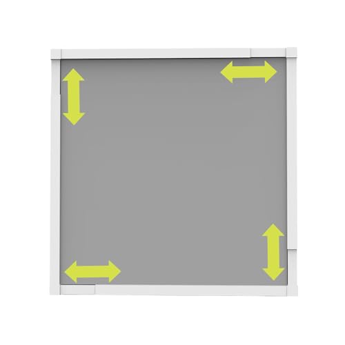 Nematek Teleskop Pollenschutzgitter Fenster (max. 110 x 140 cm) ohne Sägen & Bohren - weißes Pollenfilter Fenster mit Rahmen - Insektenschutz Fenster mit Pollenschutz Gewebe & Bürstendichtung von Nematek