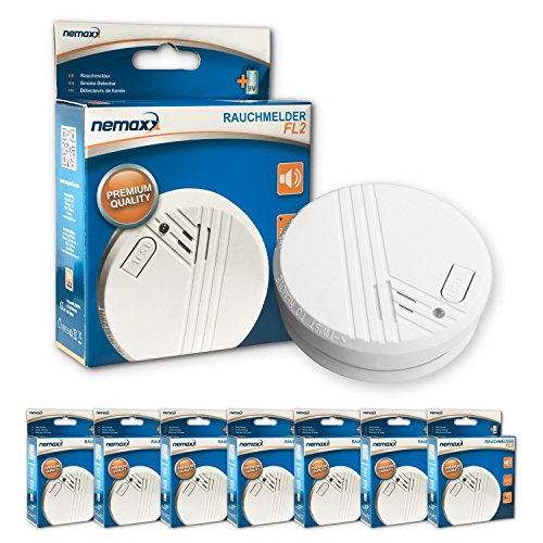 7X Nemaxx FL2 Rauchmelder - hochwertiger Rauchwarnmelder nach EN 14604 mit sensibler fotoelektrischer Technologie 7X Nemaxx FL2 Rauchmelder - hochwertiger Rauchwarnmelder nach EN 14604 mit sensibler fotoelektrischer Technologie von Nemaxx
