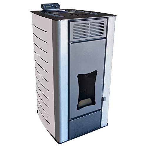 NEMAXX® P18 Pelletofen 18 kW bis 300 m³ – Elektrokamin [WASSERFÜHREND] – mit ECO-Modus, Wi-Fi Ready, Wochen-Timer & Überhitzungsthermostat für effizientes Heizen – Weiß von Nemaxx