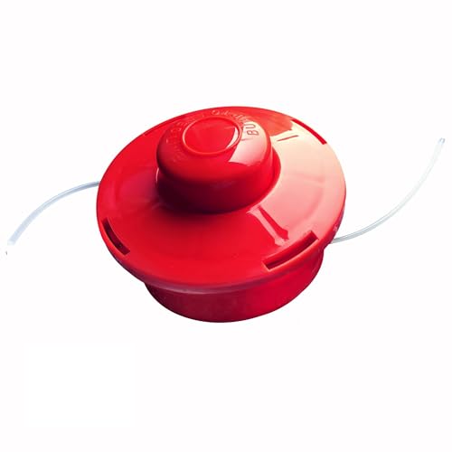 Nemaxx® Fadenkopf für Motorsense [FADENKOPF M10 Gewinde] – Fadenspule Rasentrimmer Mähkopf – Trimmer Kopf Spule für Motorsense – Freischneider Spule Rasentrimmerkopf – Mähfadenkopf – Rot (5 Stück) von Nemaxx