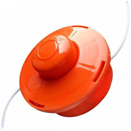 NEMAXX® Fadenkopf für Motorsense [FADENKOPF M10 Gewinde] – Fadenspule Rasentrimmer Mähkopf – Trimmer Kopf Spule für Motorsense – Freischneider Spule Rasentrimmerkopf – Mähfadenkopf – Orange (1 Stück) von Nemaxx