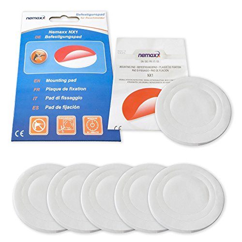 NEMAXX® 5X NX1 Quickfix Klebepad Befestigungspad Klebebefestigung für Rauchwarnmelder/Funkrauchmelder/Rauchmelder von Nemaxx
