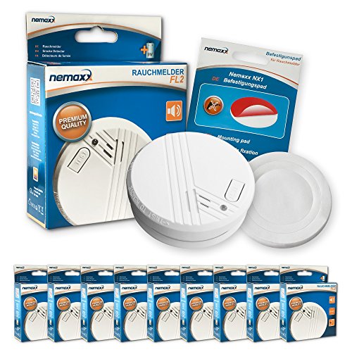 Nemaxx 9FL2NX1 FL2 Rauchmelder + 9X NX1 Quickfix Magnet, 9er-Set Nemaxx 9FL2NX1 FL2 Rauchmelder + 9X NX1 Quickfix Magnet, 9er-Set von Nemaxx
