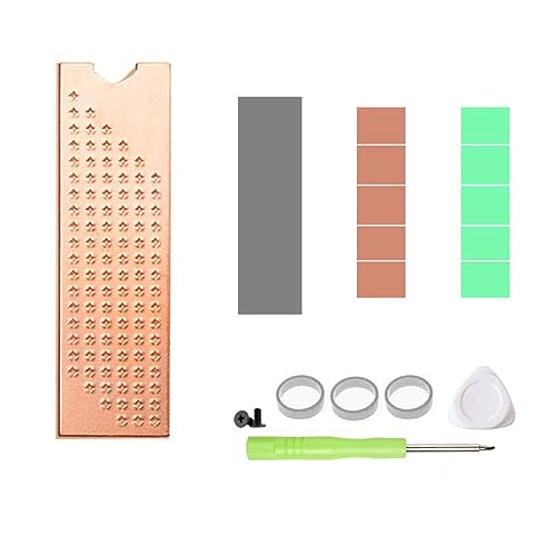 Nemeaii M.2 NVMe SSD Heat Sink Laptop SSD Radiator 0.8mm für M2 2280 Solid State Festplatte Kupfer Kühlkörper mit Wärmeleitpad von Nemeaii