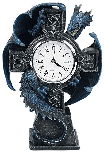 Nemesis Now B3602J7 Draco Uhr Anne Stokes 17,8 cm, Harz, Blau, Einheitsgröße von Nemesis Now