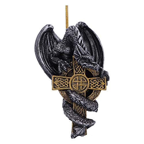 Nemesis Now Claus Festive Hanging Dragon, Gold, 11cm Weihnachtsmann Drachen-Ornament zum Aufhängen, 11 cm von Nemesis Now