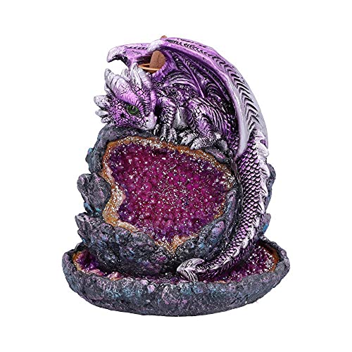 Nemesis Now Crystalline Protector Purple Dragon Geode Rückfluss-Räuchergefäß, 14,2 cm von Nemesis Now