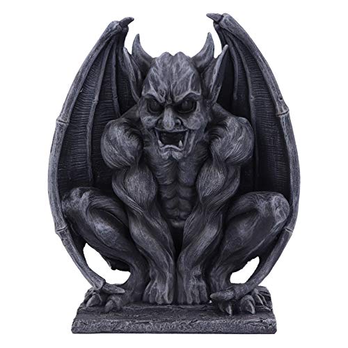 Nemesis Now Dark Black Grotesque Figurine Adalward Dekofigur, groteske Gargoyle, Dunkelschwarz, Schwarz, 26 cm von Nemesis Now