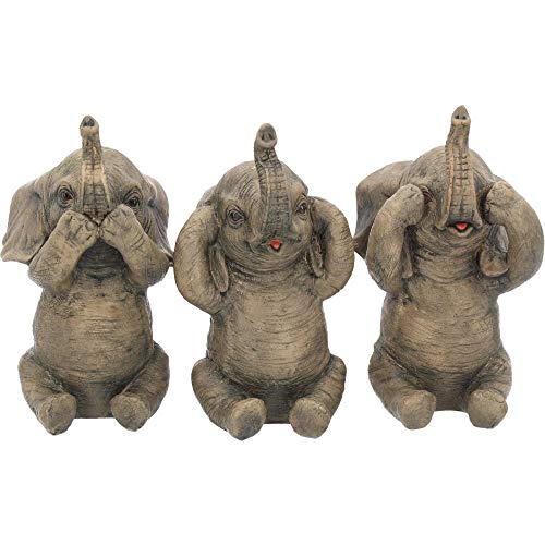 Nemesis Now Dekofigur Drei weise Elefanten, 16 cm, Grau von Nemesis Now