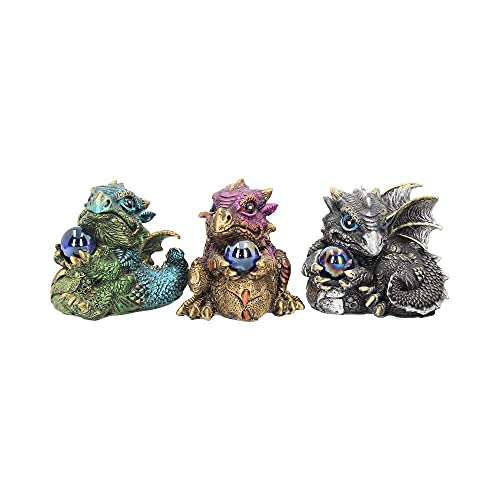 Nemesis Now Drachenfiguren-Set, 7 cm, Kunstharz, Mehrfarbig, Einheitsgröße, 3 Stück von Nemesis Now