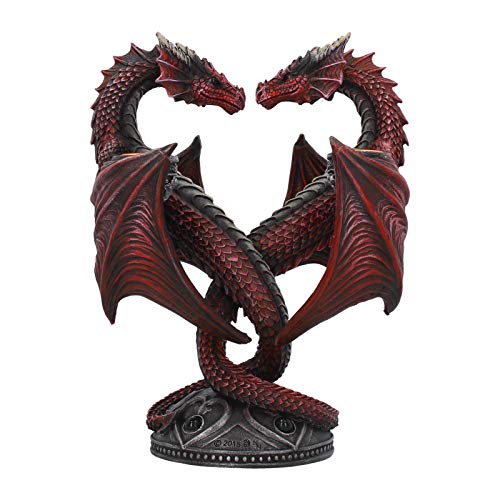 Nemesis Now Dragon Heart Valentine's Candle Holder 23cm Red Kerzenhalter, Drachenherz, Anne Stokes, Valentins-Edition, 23 cm, Rot, Kunstharz, Einheitsgröße von Nemesis Now