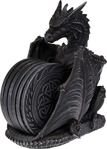 Nemesis Now Dragons Lair Untersetzer-Set, 16.5 cm, Schwarz von Nemesis Now