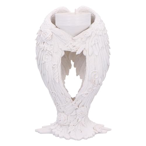 Nemesis Now Engelsflügel-Teelichthalter, 17 cm, Harz, weiß, Teelichthalter, unterstützt von Engelsflügel-Skulptur, Engels-Heimdekoration, Engelgeschenk, gegossen aus feinstem Harz, fachmännisch Nemesis Now Engelsflügel-Teelichthalter, 17 cm, Harz, weiß, Teelichthalter, unterstützt von Engelsflügel-Skulptur, Engels-Heimdekoration, Engelgeschenk, gegossen aus feinstem Harz, fachmännisch von Nemesis Now