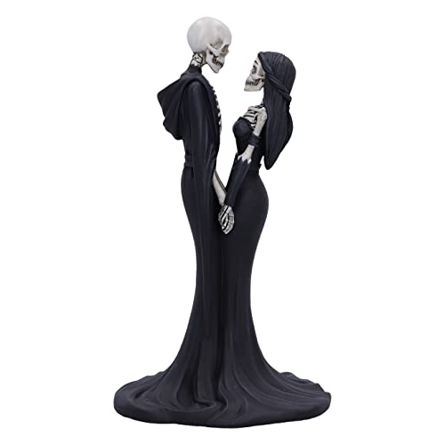 Nemesis Now Eternal Vow 24 cm, Kunstharz, Gothic-Hochzeitsgeschenk, Skelett-Gelübde-Figur, gegossen in feinstem Harz, handbemalt, schwarz und weiß von Nemesis Now