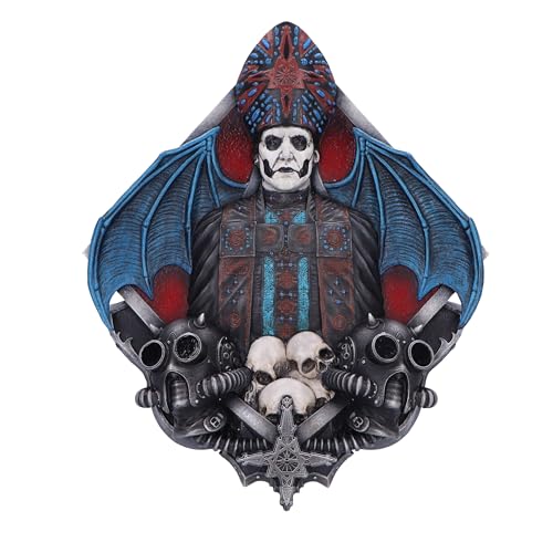 Nemesis Now Ghost Papa Emeritus IV Wandschild, Wandschmuck, 25 cm x 29.5 cm, Kunstharz, Wandmontage, Gothic, Schwarz von Nemesis Now